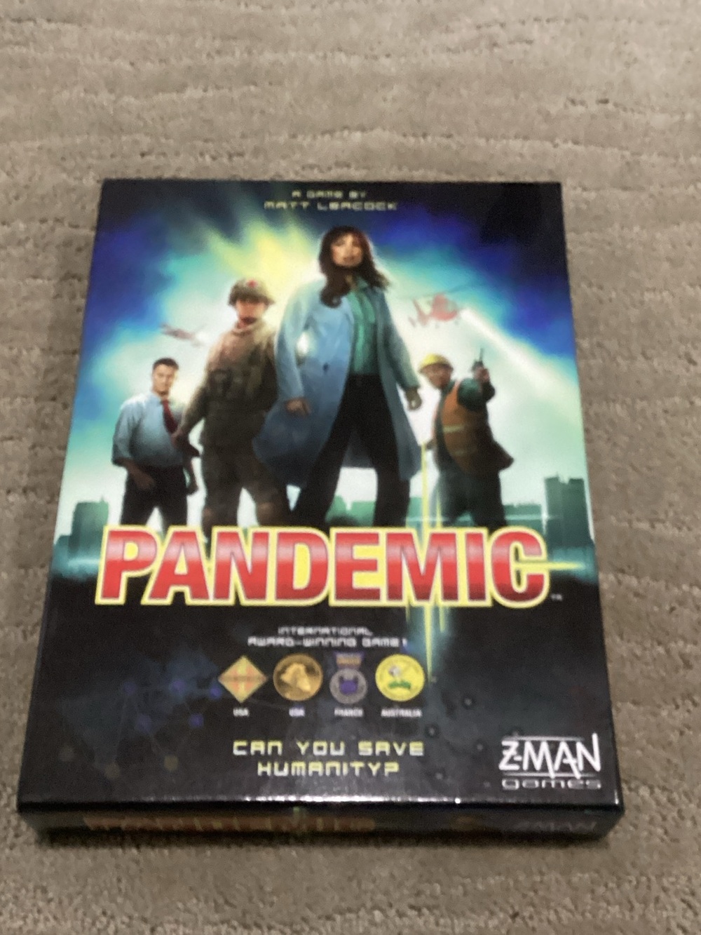 Z-Man Games Pandemic Board Game - Black/Blue Box